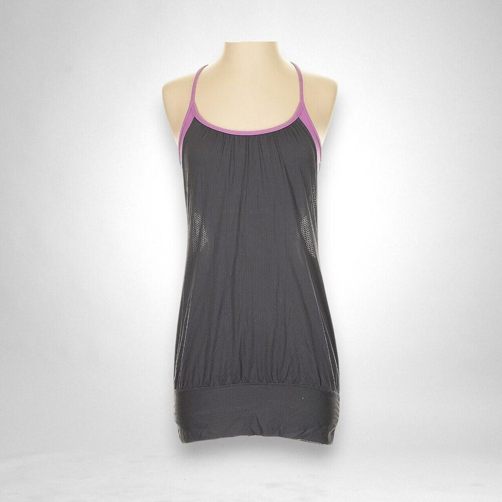 Lululemon Size Small Womens No Limit Tank Graphite Lullure Built in Bra Relaxed
